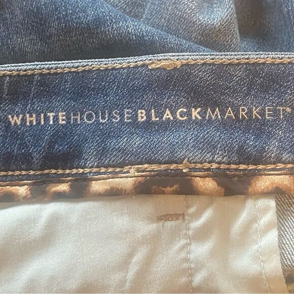 White House Black Market The Slim Ankle Denim Jeans Size 14 S - Picture 3 of 13